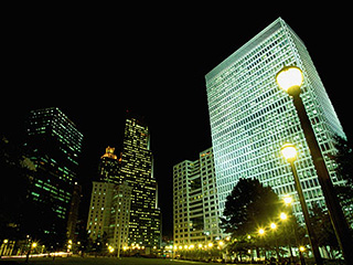 Night scene of downtown