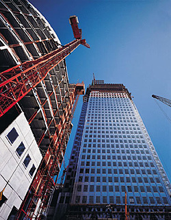 Office buildings being constructed